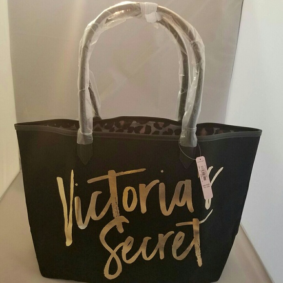 Victoria's Secret Handbags - Victoria's Secret Oversized Black Carryall Tote